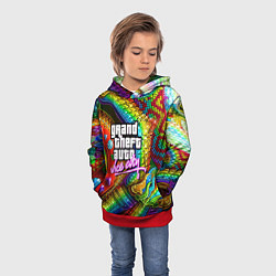Толстовка-худи детская GTA casino steel, цвет: 3D-красный — фото 2