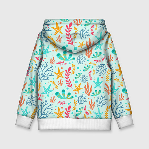 Детская толстовка Абстракция коралловый фон / 3D-Белый – фото 2