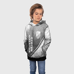 Толстовка-худи детская Atletico Madrid - grey gradient вертикально, цвет: 3D-черный — фото 2