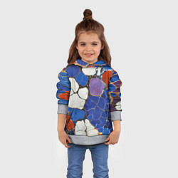 Толстовка-худи детская Потрескавшаяся плитка, цвет: 3D-меланж — фото 2