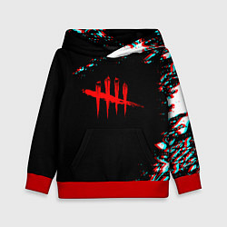 Толстовка-худи детская Dead by daylight глитч, цвет: 3D-красный