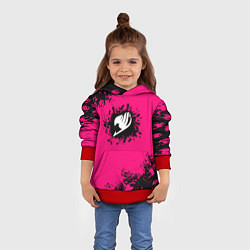 Толстовка-худи детская Хвост феи краски аниме, цвет: 3D-красный — фото 2