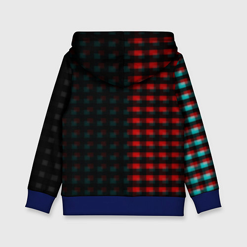 Детская толстовка Sally face текстура глитч / 3D-Синий – фото 2