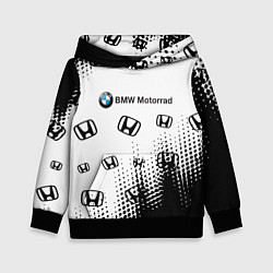 Толстовка-худи детская BMW x honda pattern, цвет: 3D-черный