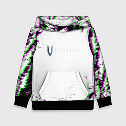 Толстовка-худи детская Vrising глитч краски, цвет: 3D-черный
