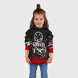 Толстовка-худи детская Nirvana анархия, цвет: 3D-красный — фото 2