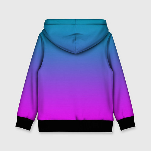 Детская толстовка Неоновая текстура градиента / 3D-Черный – фото 2