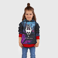Толстовка-худи детская Skyrim game steel, цвет: 3D-красный — фото 2
