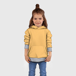 Толстовка-худи детская Эмоция радости - желтый, цвет: 3D-меланж — фото 2