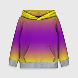 Толстовка-худи детская Градиент текстура абстракция, цвет: 3D-меланж
