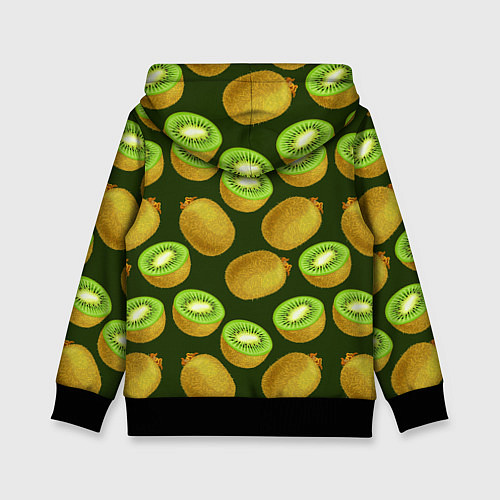 Детская толстовка Киви цветной паттерн / 3D-Черный – фото 2