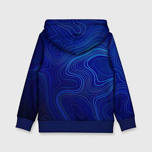 Детская толстовка Синяя топография / 3D-Синий – фото 2