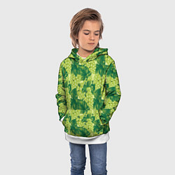 Толстовка-худи детская Виноградный цветной паттерн, цвет: 3D-белый — фото 2