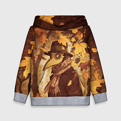 Толстовка-худи детская Чумной доктор в осеннем лесу, цвет: 3D-меланж