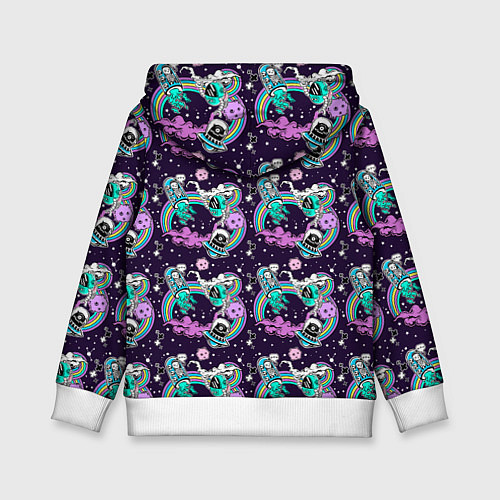 Детская толстовка Космические инопланетные монстры / 3D-Белый – фото 2