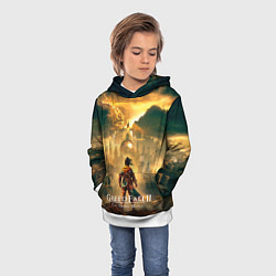Толстовка-худи детская Герой Greedfall 2 the dying world, цвет: 3D-белый — фото 2