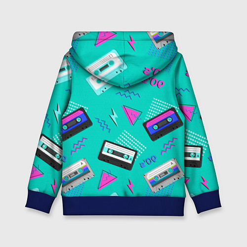 Детская толстовка Кассеты и надпись 90s / 3D-Синий – фото 2