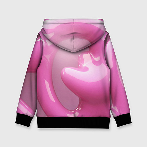 Детская толстовка Розовые краски абстракция / 3D-Черный – фото 2