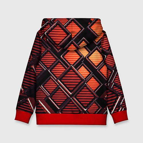 Детская толстовка Геометрия карбон / 3D-Красный – фото 2