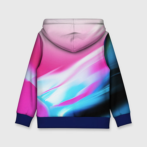 Детская толстовка Неоновые краски градиент / 3D-Синий – фото 2