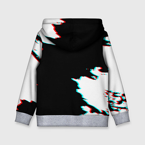Детская толстовка Герб глитч краски / 3D-Меланж – фото 2