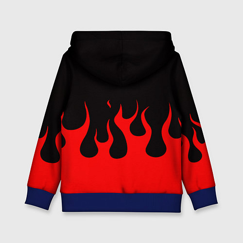 Детская толстовка Linkin park logo fire / 3D-Синий – фото 2