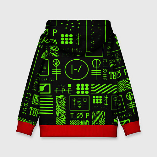 Детская толстовка Twenty one pilots neon / 3D-Красный – фото 2