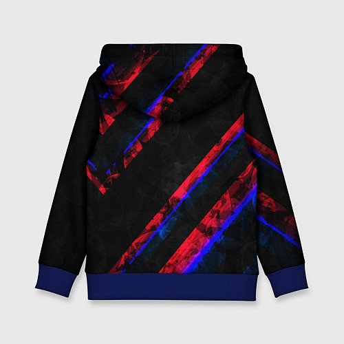Детская толстовка Неоновые штрихи геометрия / 3D-Синий – фото 2