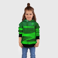 Толстовка-худи детская Borussia - green gradient посередине, цвет: 3D-черный — фото 2