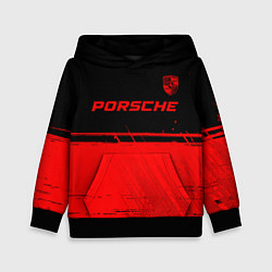 Детская толстовка Porsche - red gradient посередине