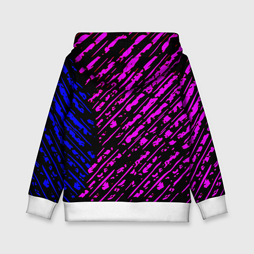 Детская толстовка Фортнайт полосы неоновые / 3D-Белый – фото 2