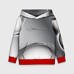 Толстовка-худи детская Mercedes benz grey, цвет: 3D-красный