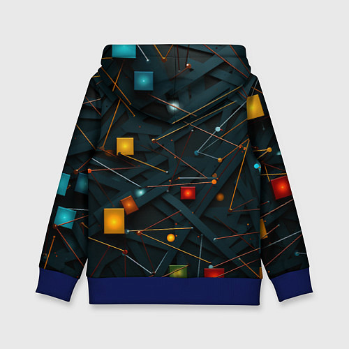 Детская толстовка Геометрическая абстракция / 3D-Синий – фото 2