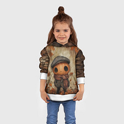 Толстовка-худи детская Юный тыквенный Джек, цвет: 3D-белый — фото 2