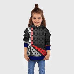 Толстовка-худи детская Marshmello pattern, цвет: 3D-синий — фото 2
