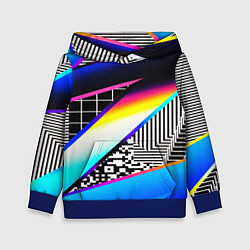 Детская толстовка Neon stripes geometry