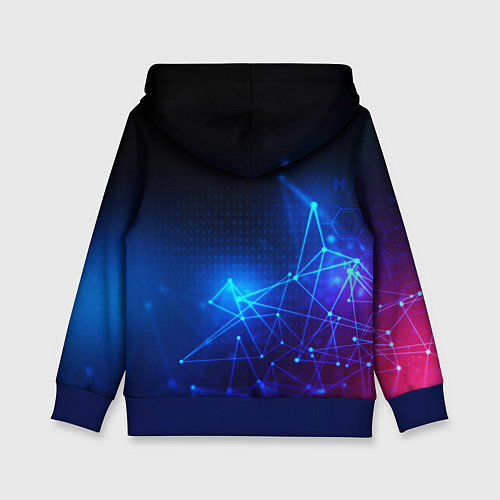 Детская толстовка Герб РФ абстракция текстура / 3D-Синий – фото 2