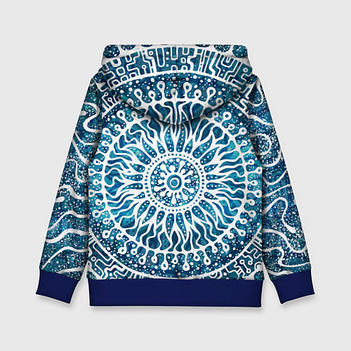 Детская толстовка Зимний шаманский бубен / 3D-Синий – фото 2