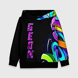Толстовка-худи детская Geon Enduro graffitti, цвет: 3D-черный