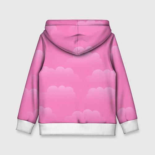 Детская толстовка Куроми в розовых облаках / 3D-Белый – фото 2