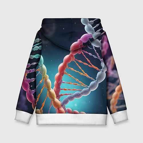 Детская толстовка Разноцветный ДНК / 3D-Белый – фото 2