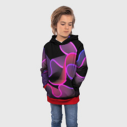 Толстовка-худи детская Линейная геометрия, цвет: 3D-красный — фото 2