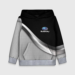 Толстовка-худи детская Subaru metal steel, цвет: 3D-меланж