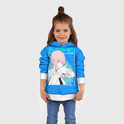 Толстовка-худи детская Макима персонаж Человек-бензопила, цвет: 3D-белый — фото 2