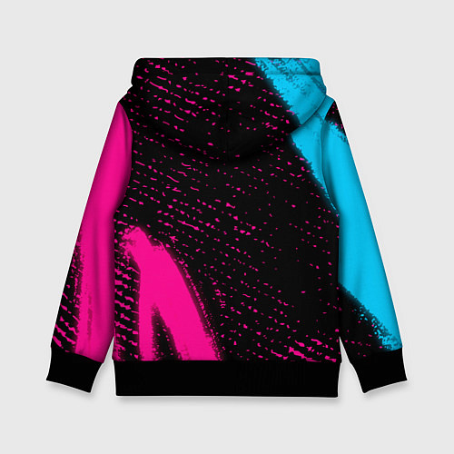 Детская толстовка Stumble Guys - neon gradient вертикально / 3D-Черный – фото 2