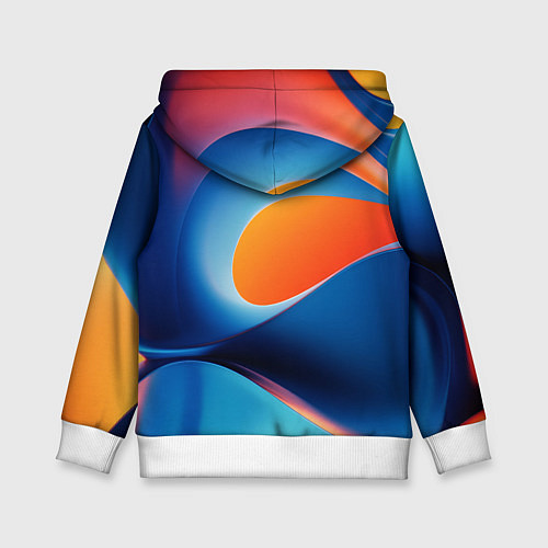 Детская толстовка Абстрактный геометрический градиент / 3D-Белый – фото 2
