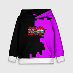 Толстовка-худи детская Tekken pattern pink, цвет: 3D-белый