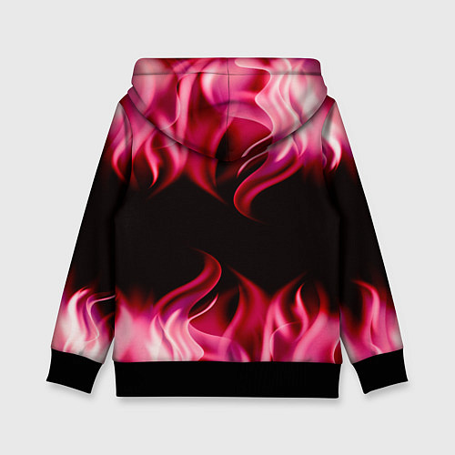 Детская толстовка Ведьмак медальён в огне / 3D-Черный – фото 2