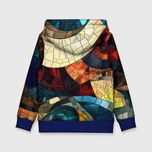 Детская толстовка Эффект мозаики / 3D-Синий – фото 2