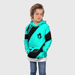 Толстовка-худи детская Deathstranding geometry, цвет: 3D-белый — фото 2